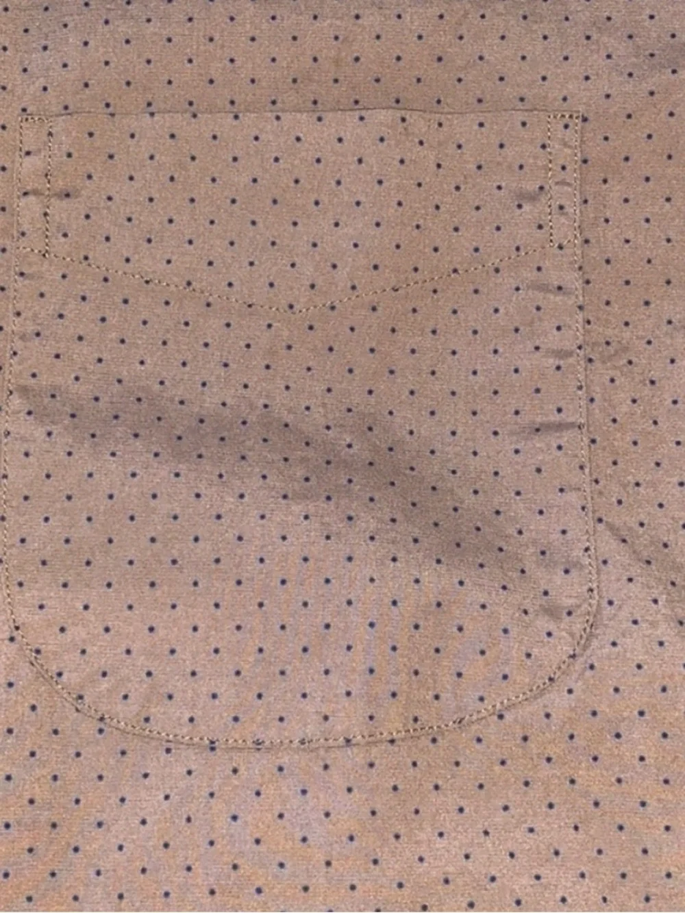 J. Crew Men's Tan Button-Down Shirt with Microdot Print
